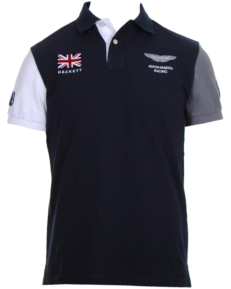 Uomini | Polo | Hackett | Aston Martin Racing Polo Piké Navy