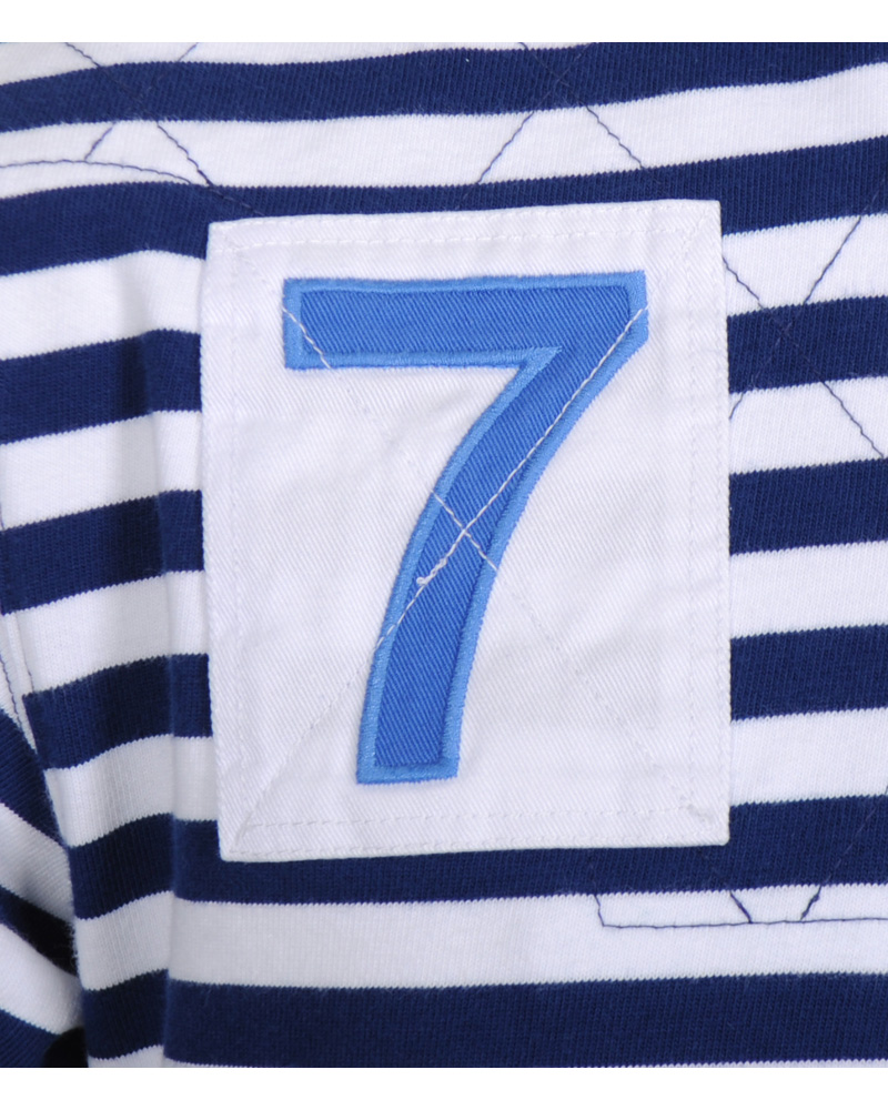 Uomini | Maglieria | Hackett | London Quilt Stripe Rugger Blue/White