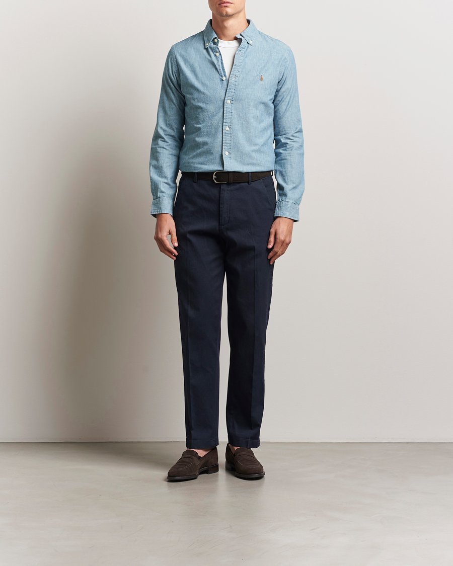 Uomini | Camicie | Polo Ralph Lauren | Slim Fit Chambray Shirt Washed