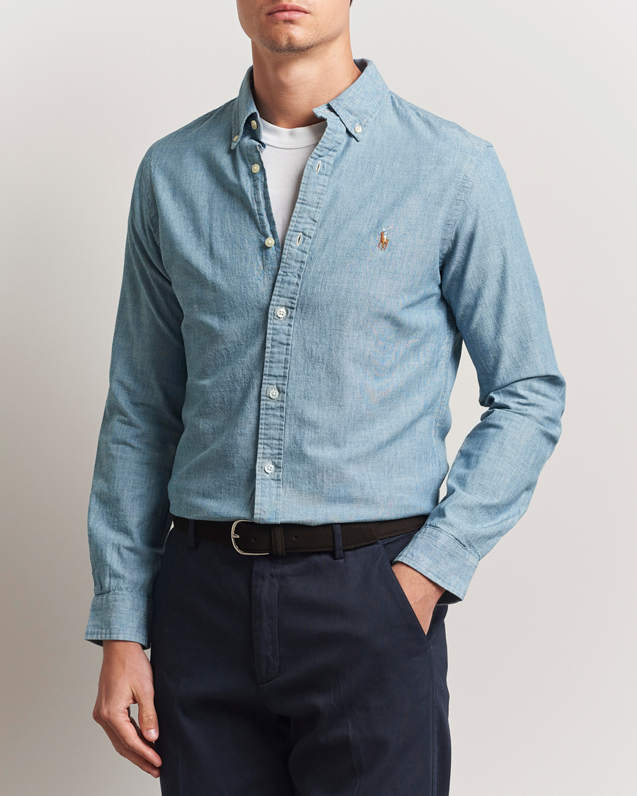 Uomini | Camicie | Polo Ralph Lauren | Slim Fit Chambray Shirt Washed