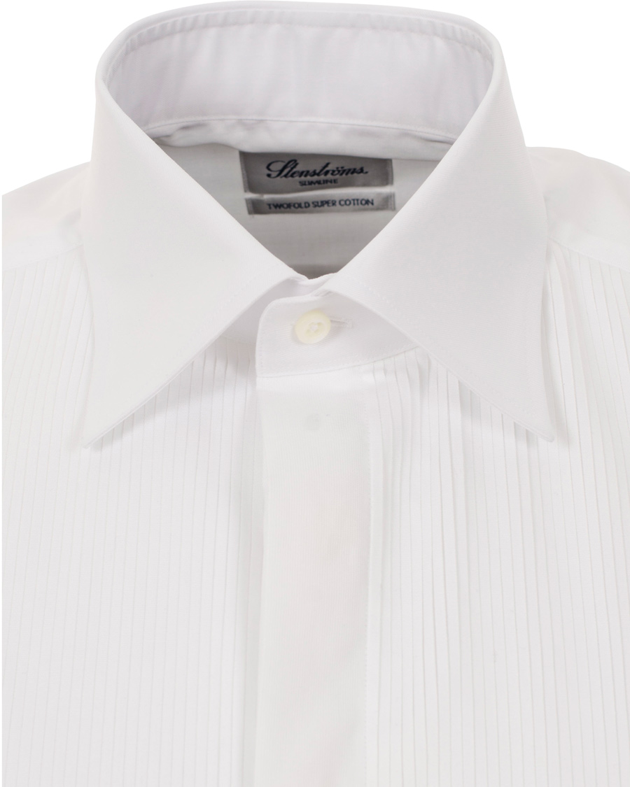Uomini | Camicie | Stenströms | Slimline Tuxedo Shirt White 43 - XL