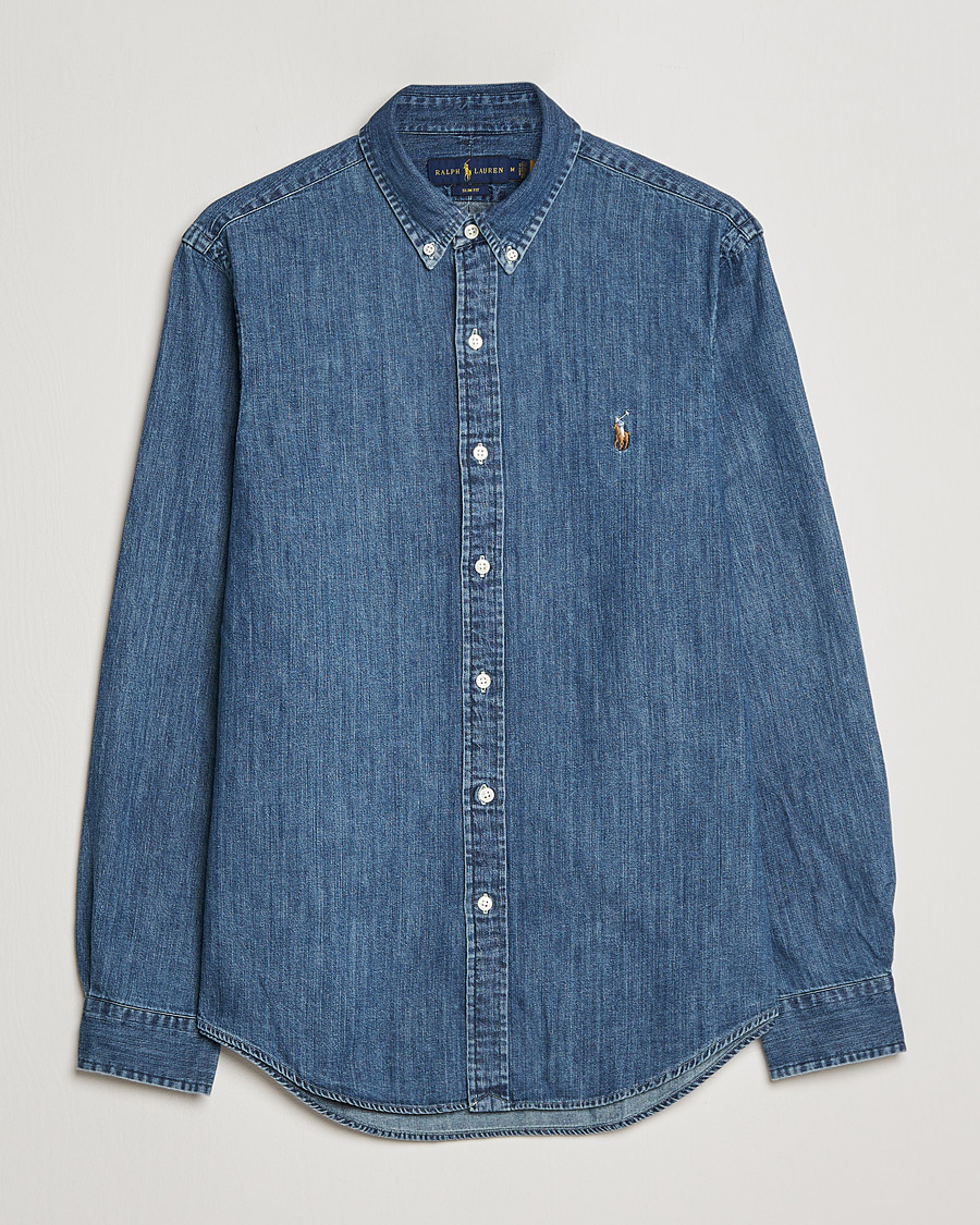 Uomini | Camicie | Polo Ralph Lauren | Slim Fit Shirt Denim Dark Wash