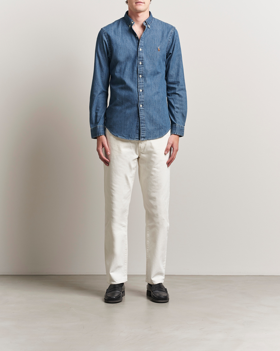 Uomini | Camicie | Polo Ralph Lauren | Slim Fit Shirt Denim Dark Wash