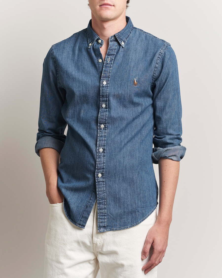 Uomini | Camicie | Polo Ralph Lauren | Slim Fit Shirt Denim Dark Wash