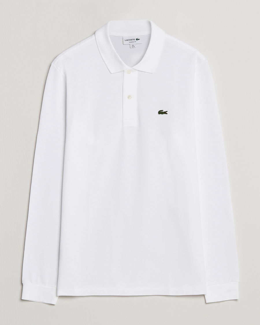 Uomini | Polo | Lacoste | Original Long Sleeve Polo Piké White