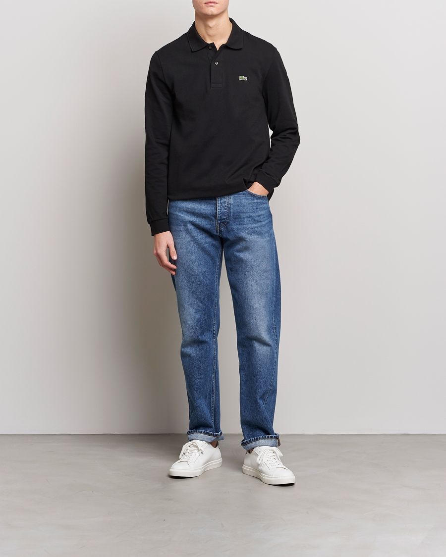 Uomini | Polo | Lacoste | Original Long Sleeve Polo Piké Black