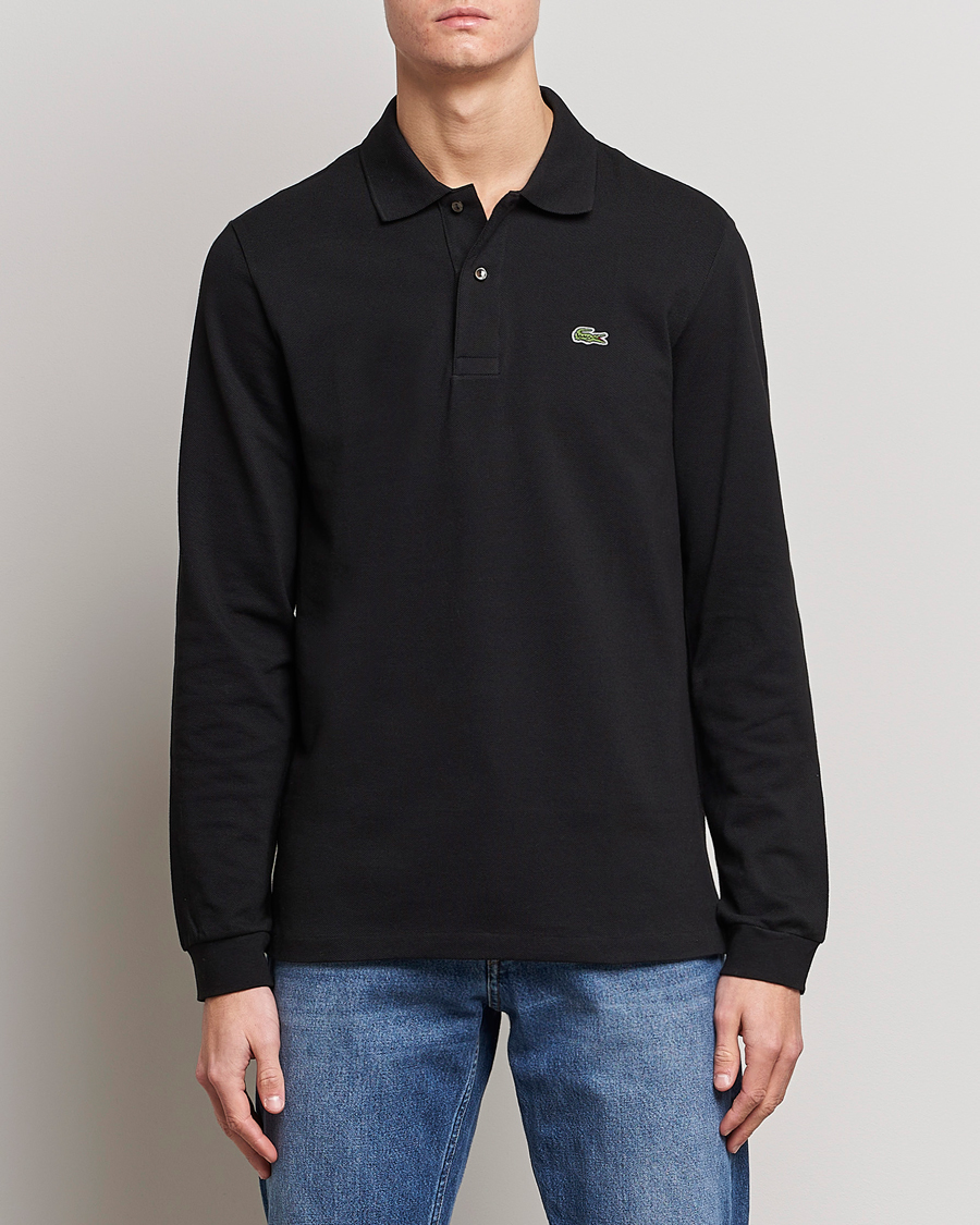 Uomini | Polo | Lacoste | Original Long Sleeve Polo Piké Black