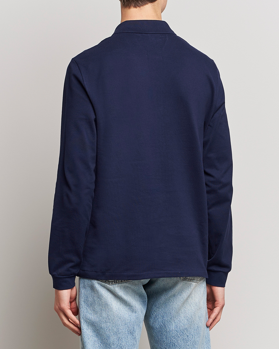 Uomini | Polo | Lacoste | Original Long Sleeve Polo Piké Navy Blue