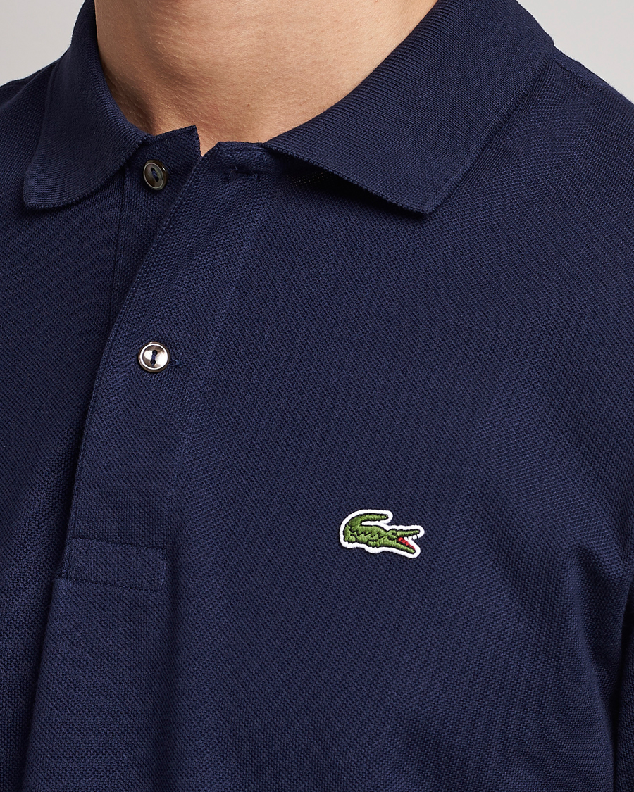 Uomini | Polo | Lacoste | Original Long Sleeve Polo Piké Navy Blue