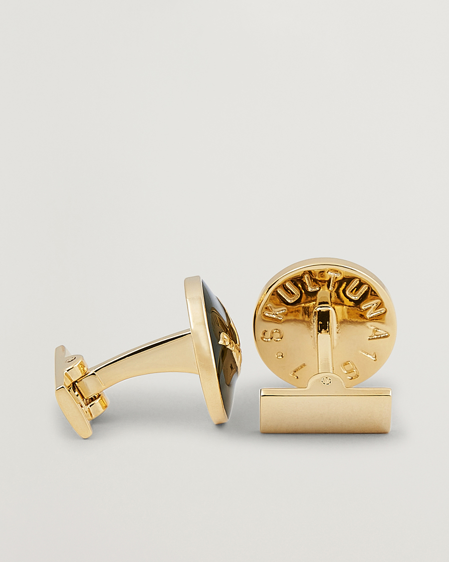 Uomini | Skultuna Cuff Links Hunter Flying Duck Gold/Green | Skultuna | Cuff Links Hunter Flying Duck Gold/Green