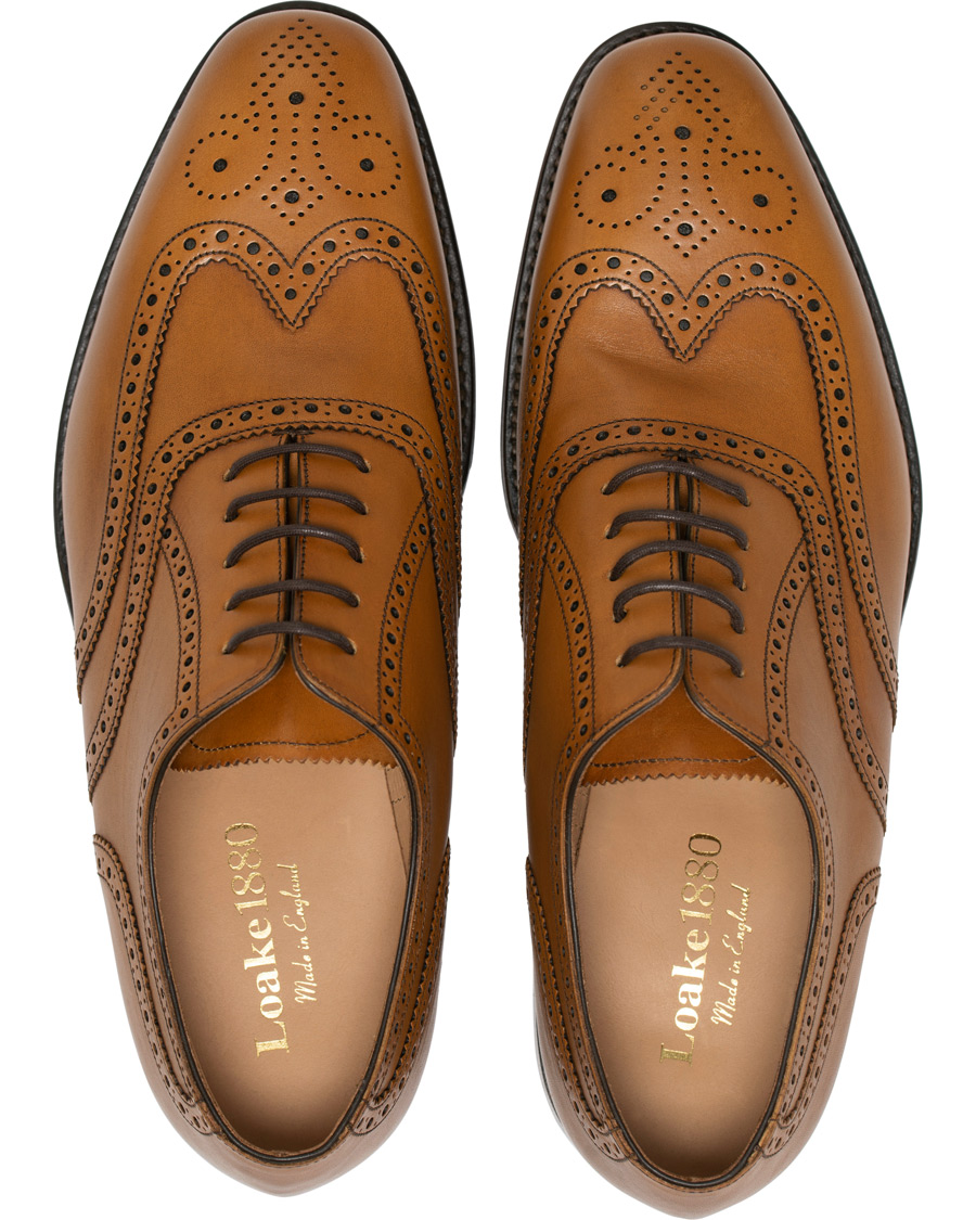 Uomini | Loake 1880 Buckingham Brogue Tan Burnished Calf | Loake 1880 | Buckingham Brogue Tan Burnished Calf