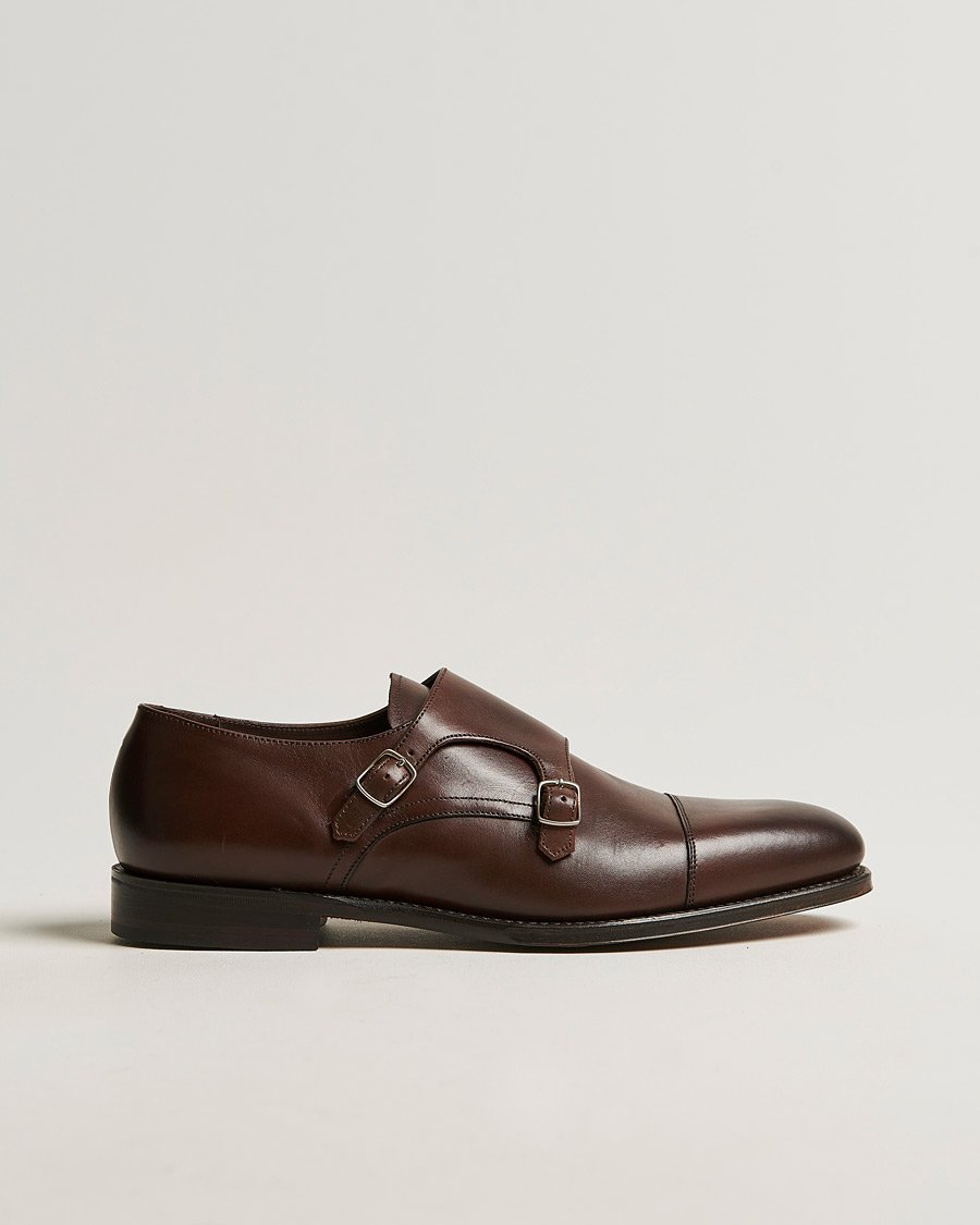 Uomini | Loake 1880 Cannon Monkstrap Dark Brown Burnished Calf | Loake 1880 | Cannon Monkstrap Dark Brown Burnished Calf