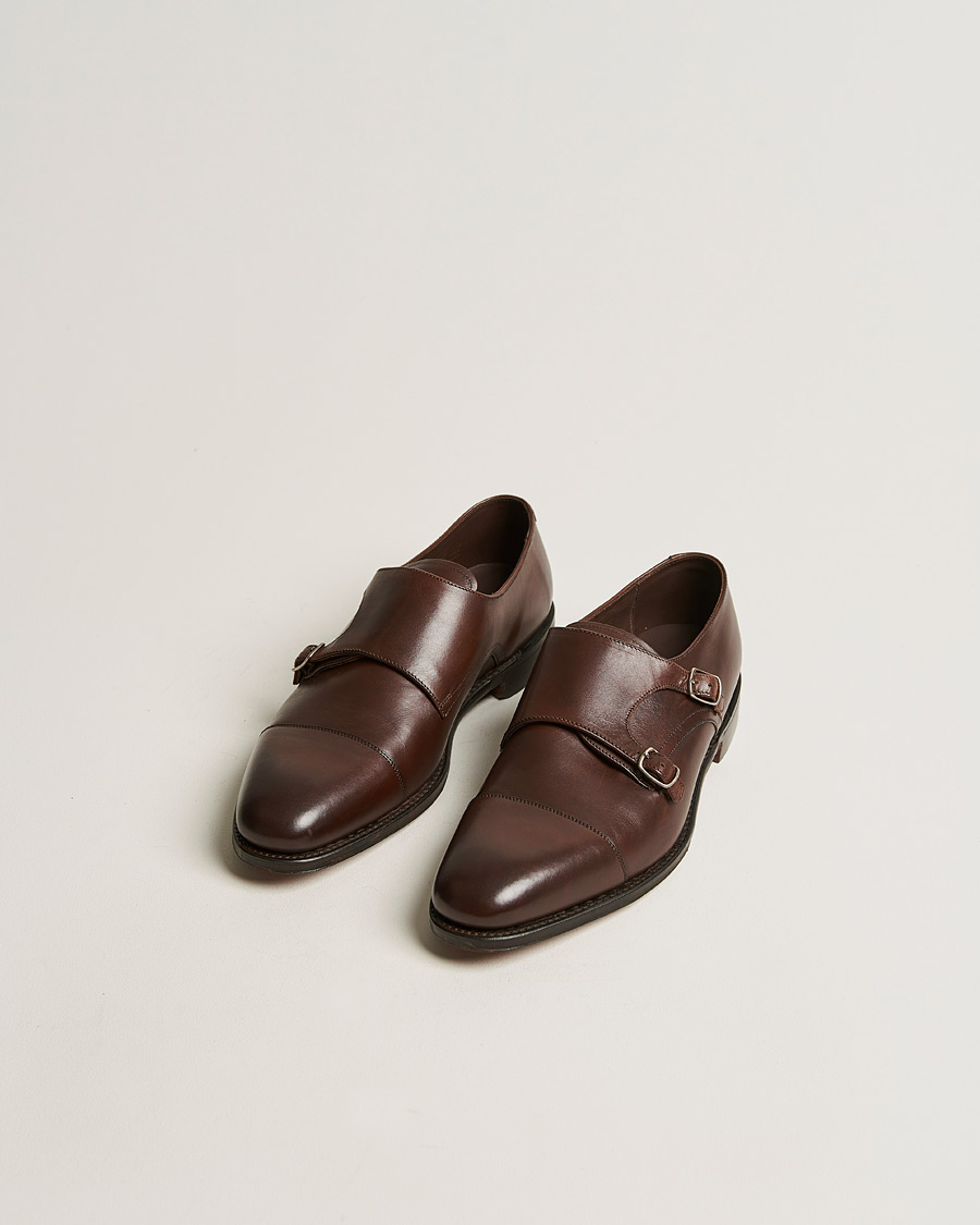 Uomini | Loake 1880 Cannon Monkstrap Dark Brown Burnished Calf | Loake 1880 | Cannon Monkstrap Dark Brown Burnished Calf