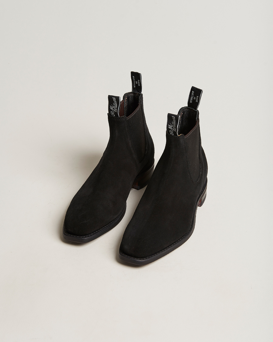 Uomini | R.M.Williams Blaxland G Boot Suede Black | R.M.Williams | Blaxland G Boot Suede Black