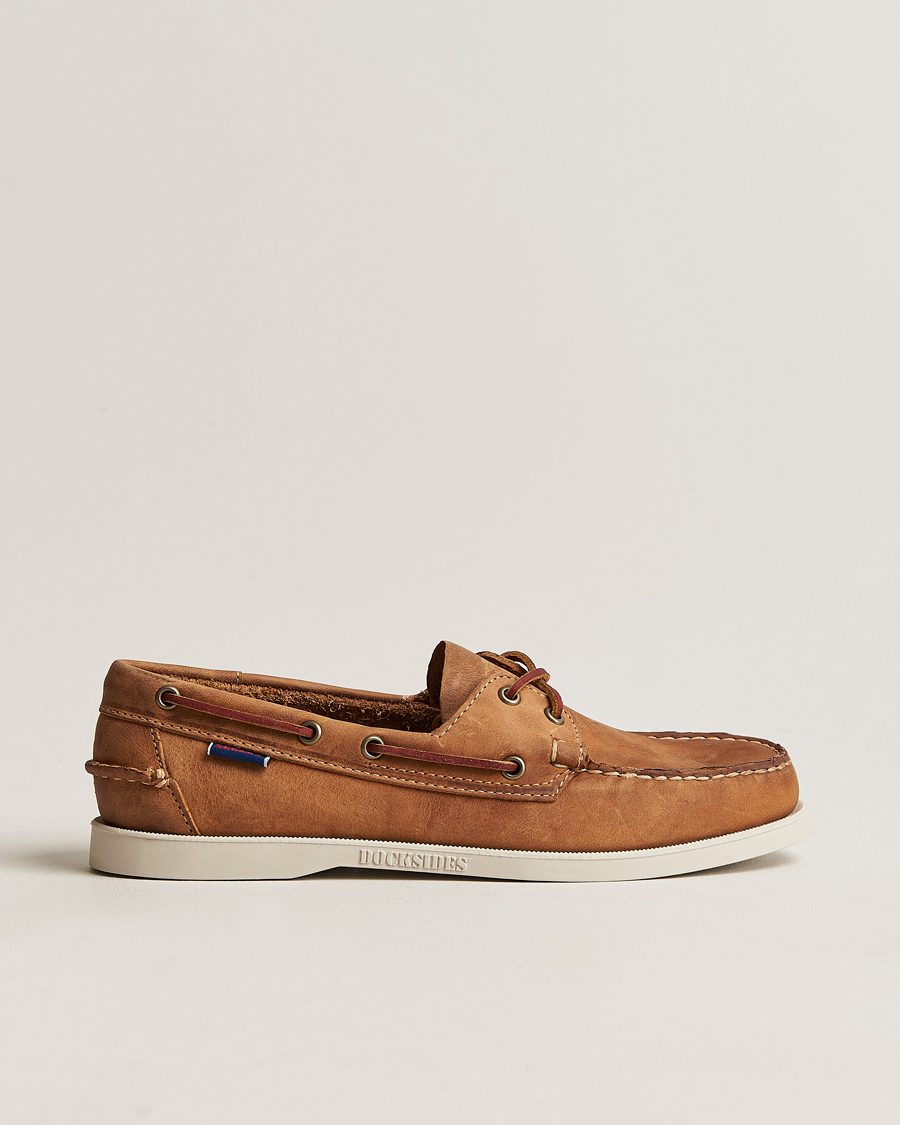Uomini | Scarpe da barca | Sebago | Docksides Nubuck Boat Shoe Brown