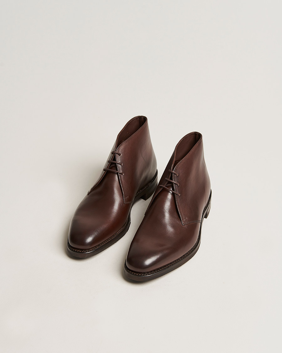 Uomini | Stivali | Loake 1880 | Pimlico Chukka Boot Dark Brown Calf