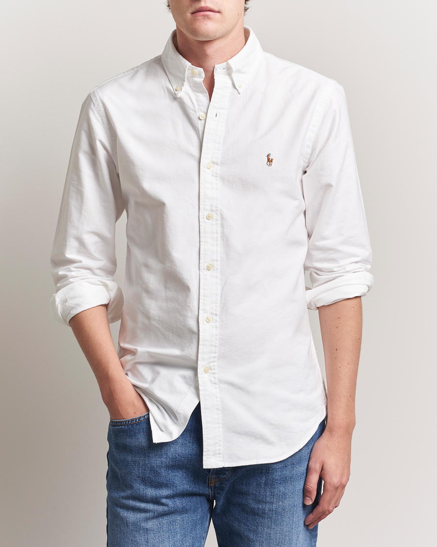 Uomini | Camicie | Polo Ralph Lauren | Custom Fit Oxford Shirt White