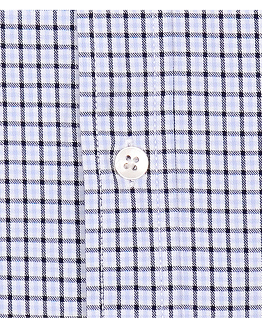 Uomini | Camicie | Boomerang | Trim Fit B.D Twill Check Shirt Cloud Blue