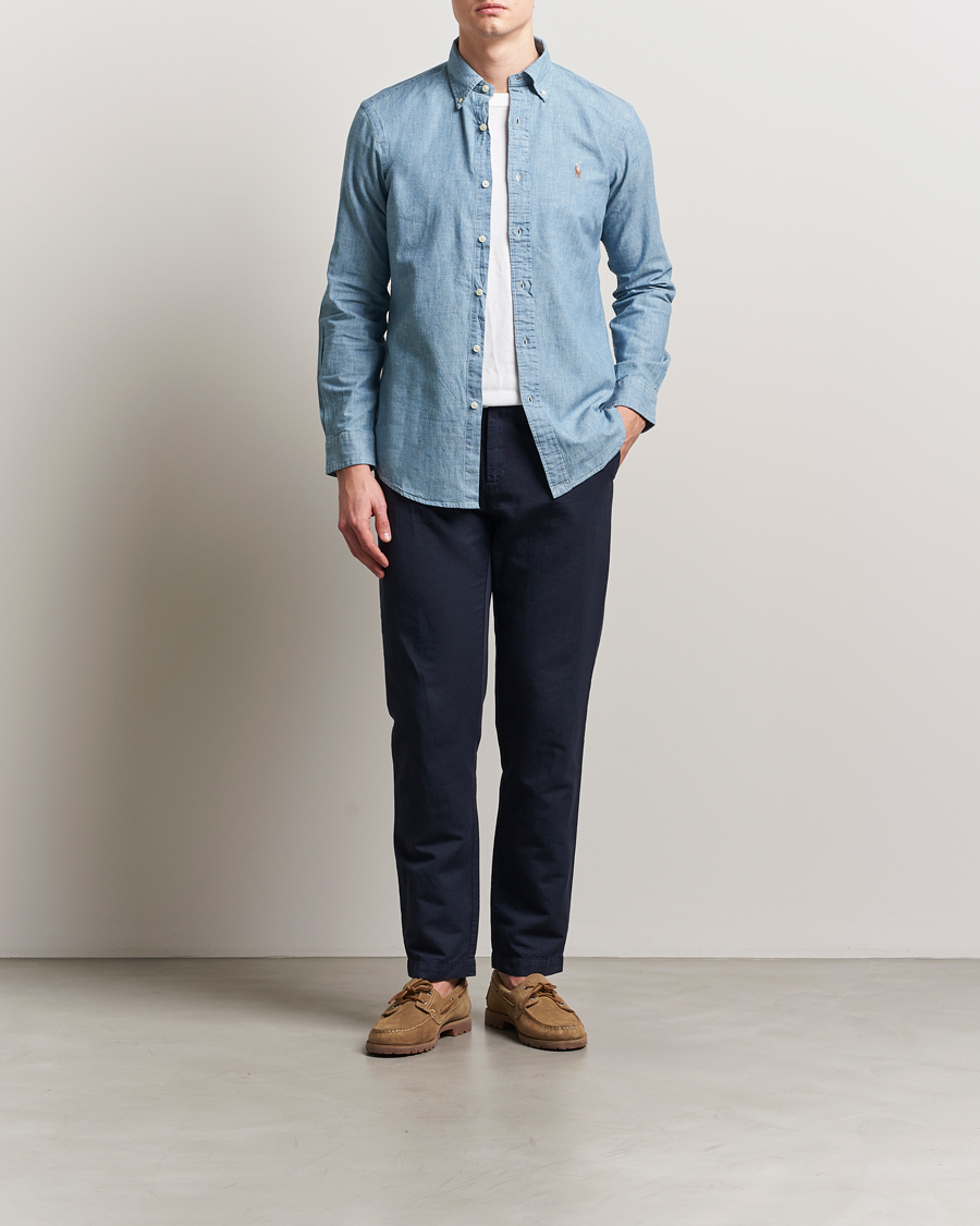 Uomini | Camicie | Polo Ralph Lauren | Custom Fit Shirt Chambray Washed