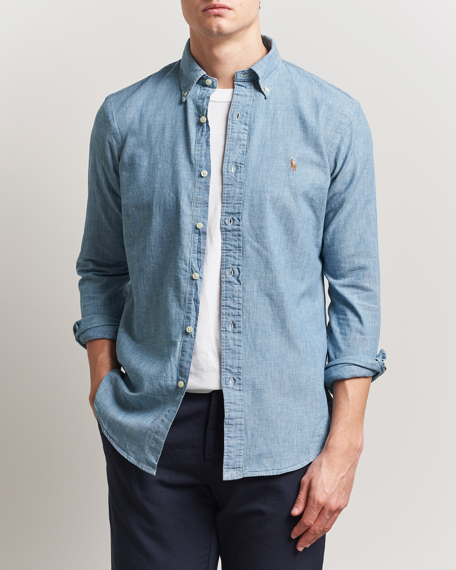 Uomini | Camicie | Polo Ralph Lauren | Custom Fit Shirt Chambray Washed