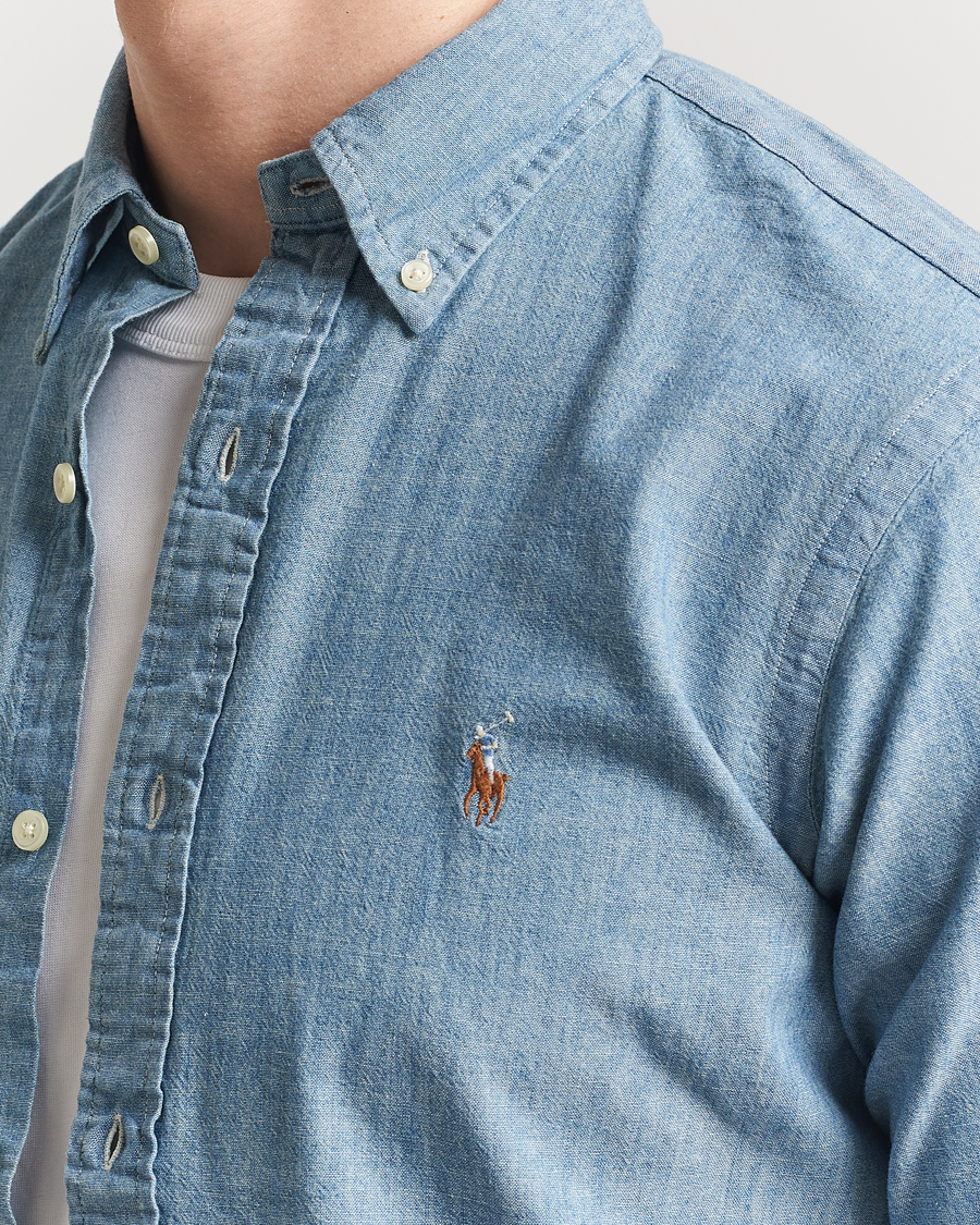 Uomini | Camicie | Polo Ralph Lauren | Custom Fit Shirt Chambray Washed