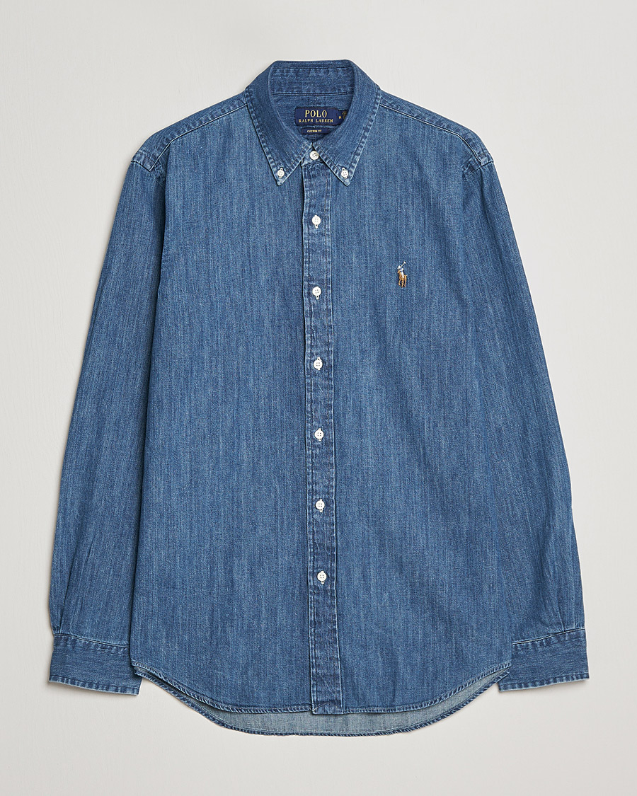 Uomini | Camicie | Polo Ralph Lauren | Custom Fit Shirt Denim Dark Wash