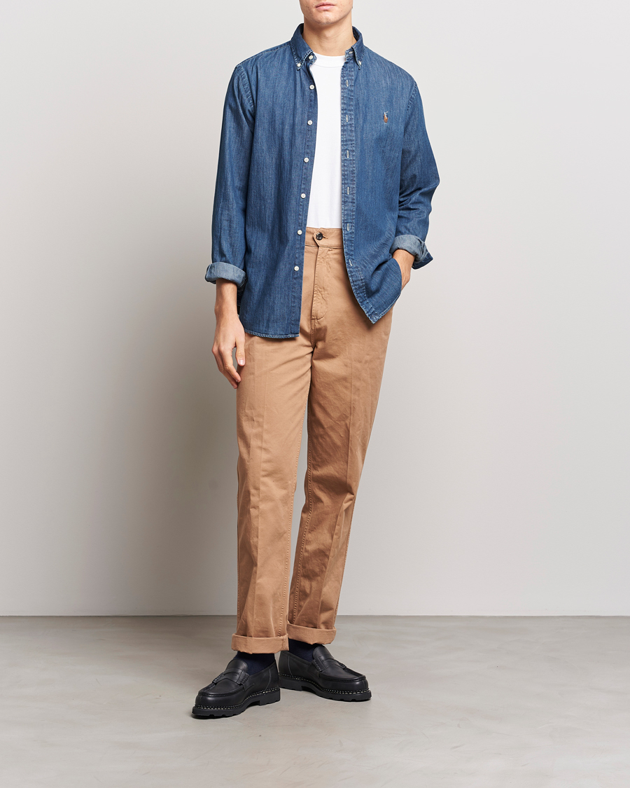 Uomini | Camicie | Polo Ralph Lauren | Custom Fit Shirt Denim Dark Wash
