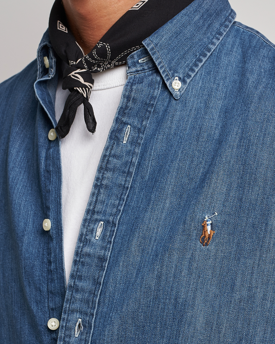 Uomini | Camicie | Polo Ralph Lauren | Custom Fit Shirt Denim Dark Wash