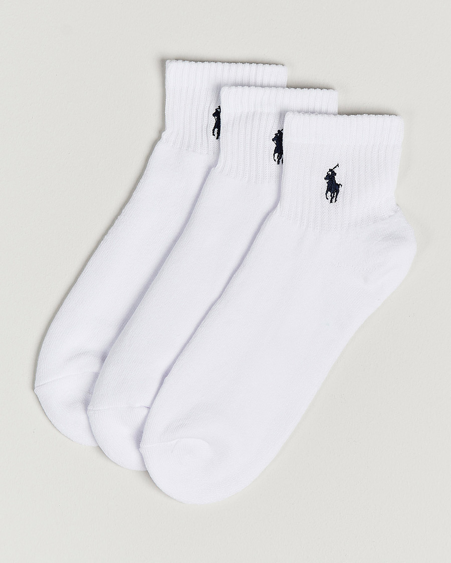 Uomini | Biancheria intima | Polo Ralph Lauren | 3-Pack Sport Quarter Socks White