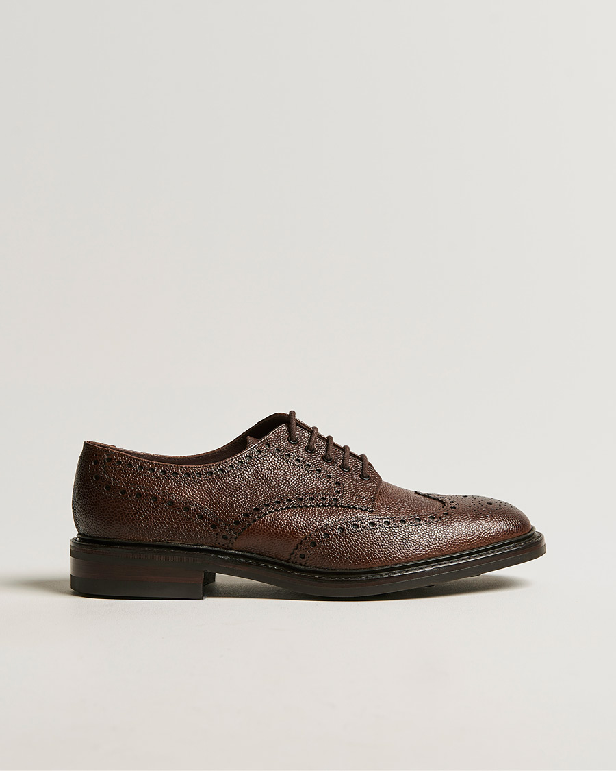 Uomini | Brogues | Loake 1880 | Badminton Brogue Dark Brown Grain