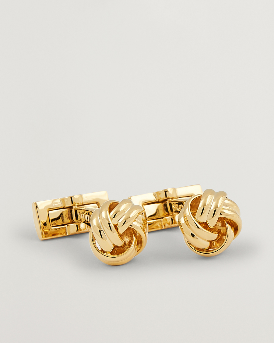 Uomini | Skultuna Cuff Links Black Tie Collection Knot Gold | Skultuna | Cuff Links Black Tie Collection Knot Gold