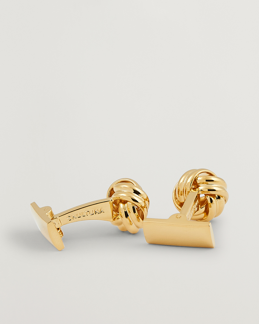 Uomini | Skultuna Cuff Links Black Tie Collection Knot Gold | Skultuna | Cuff Links Black Tie Collection Knot Gold