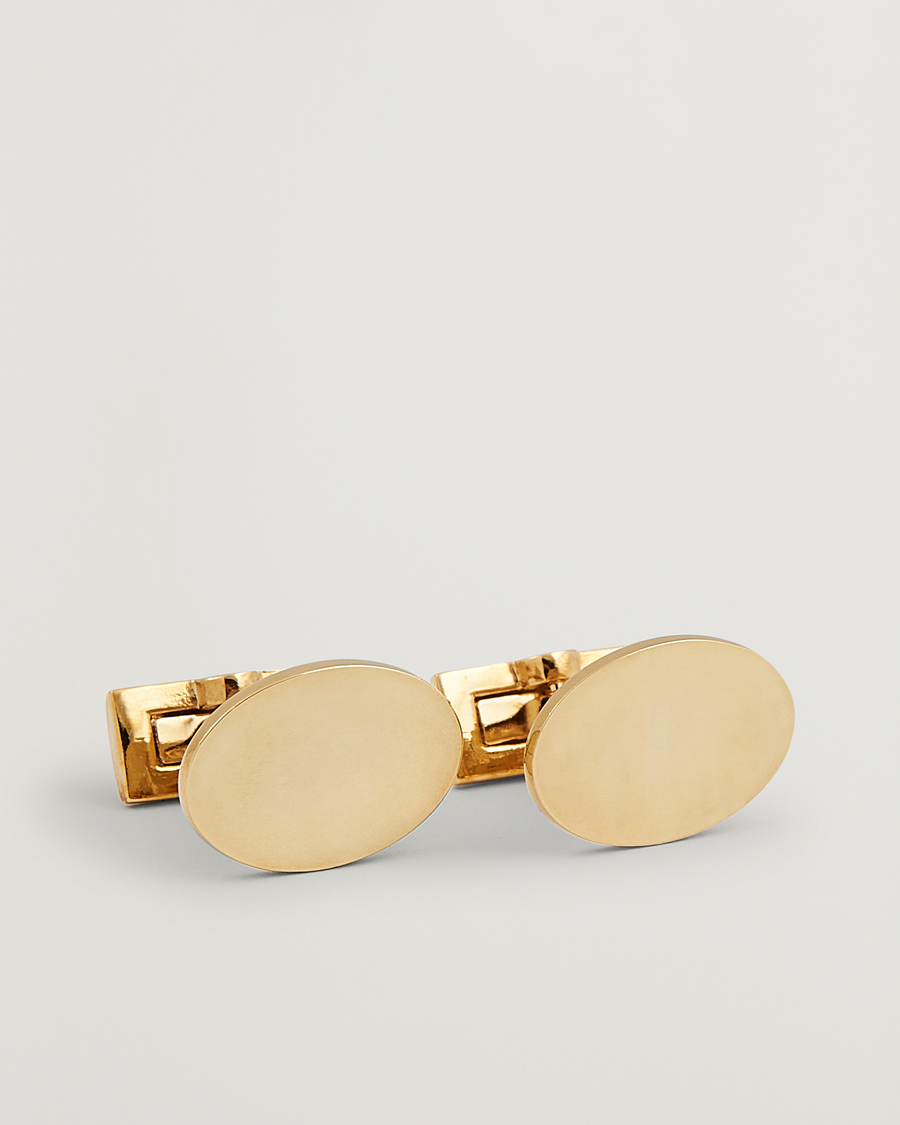 Uomini | Gemelli | Skultuna | Cuff Links Black Tie Collection Oval Gold