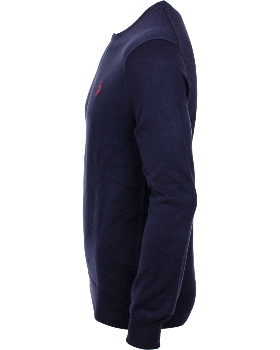Uomini | Maglieria | Polo Ralph Lauren | Slim Fit Pima Cotton Crew Neck Pullover Hunter Navy