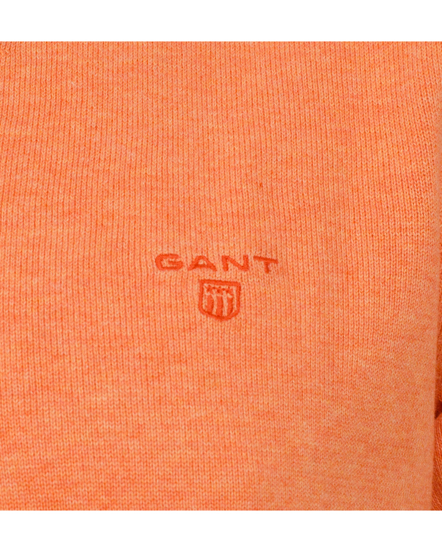 Uomini | Maglieria | GANT | Light Weight Cotton V-Neck Pullover Carrot Melange
