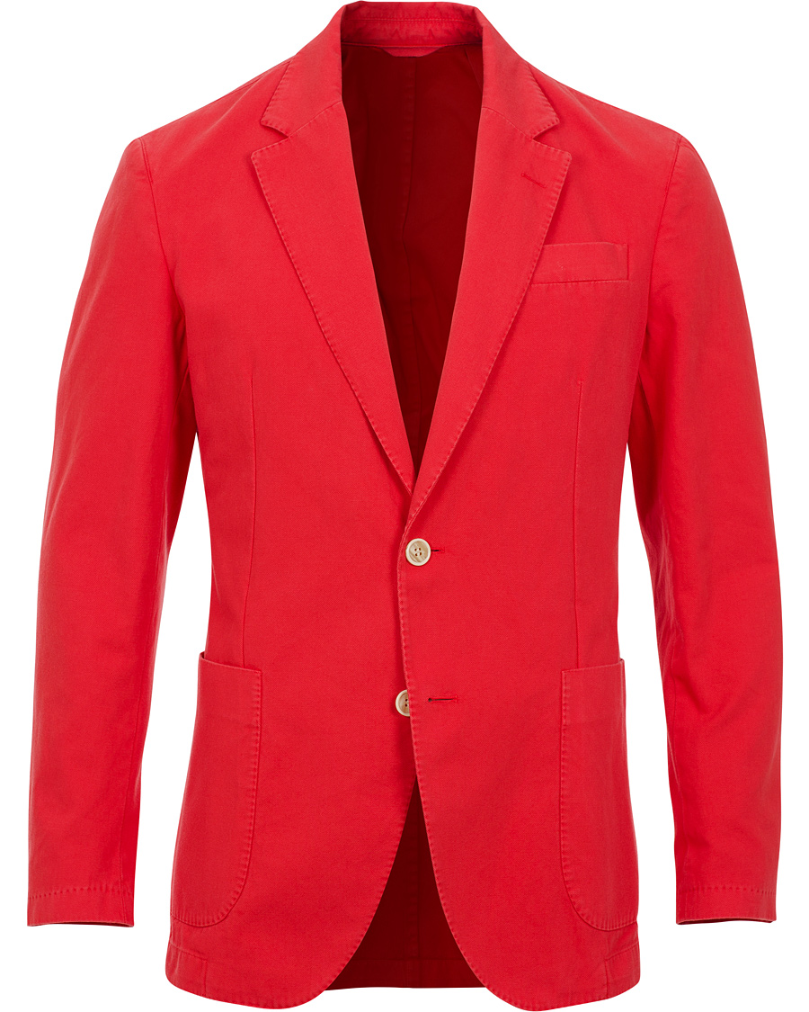 Uomini | Blazers | Hackett | Garment Dye Jacket Red