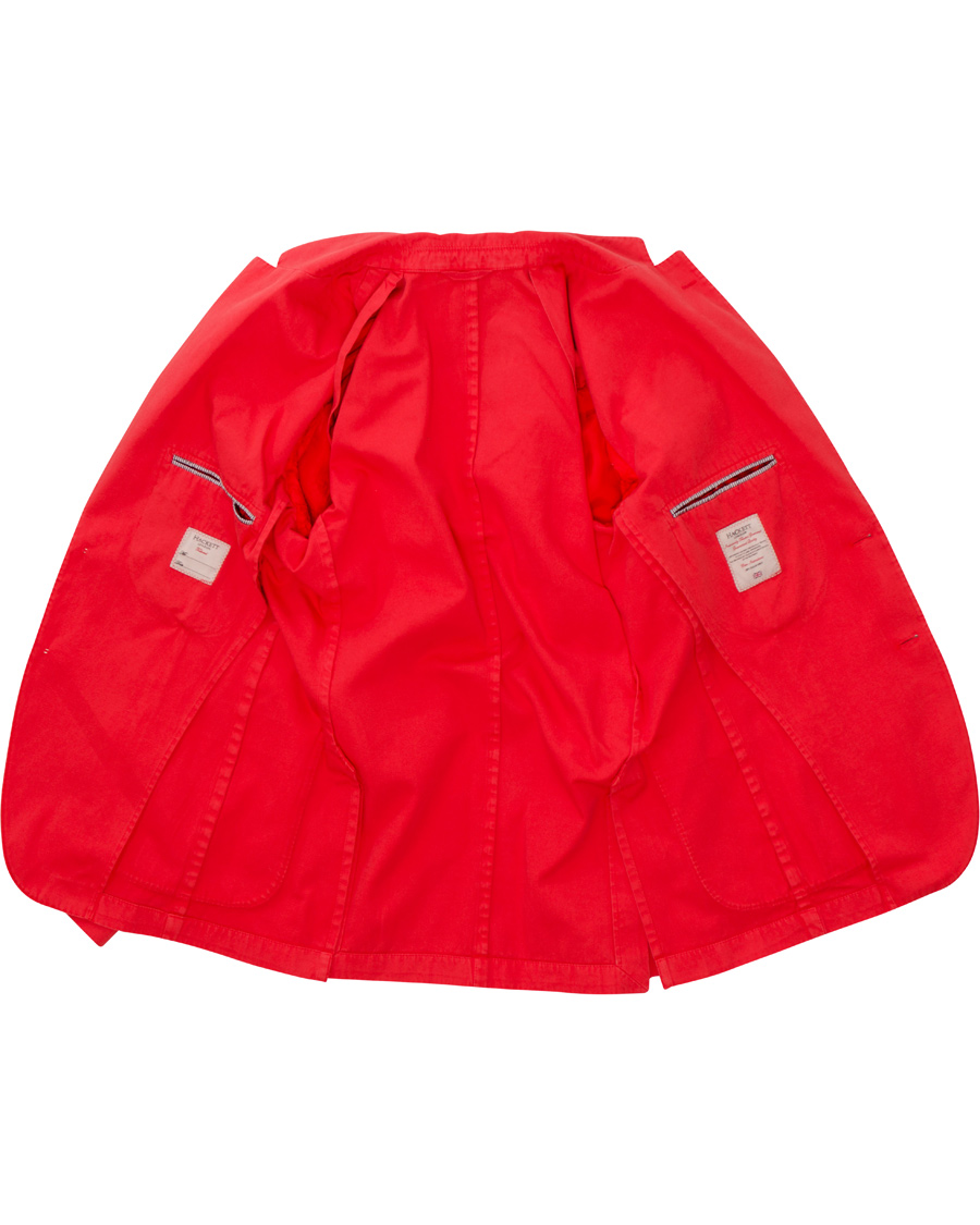 Uomini | Blazers | Hackett | Garment Dye Jacket Red