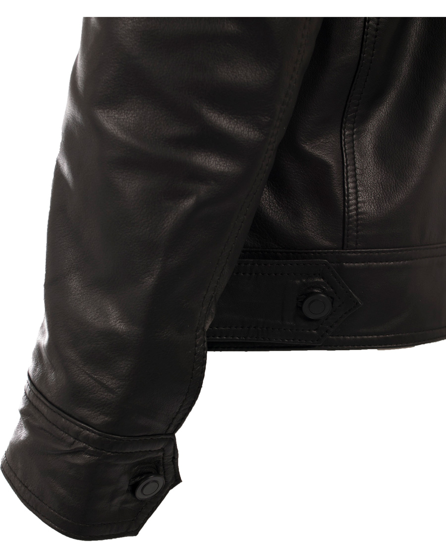 Uomini | Giacche | J.Lindeberg | Trey Leather Jacket Black