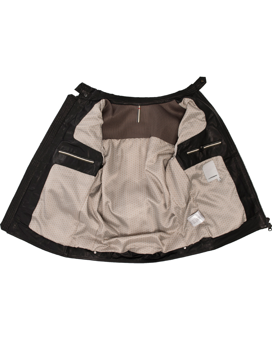 Uomini | Giacche | J.Lindeberg | Trey Leather Jacket Black