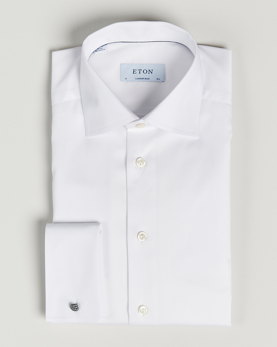 Uomini | Camicie | Eton | Contemporary Fit Shirt Double Cuff White