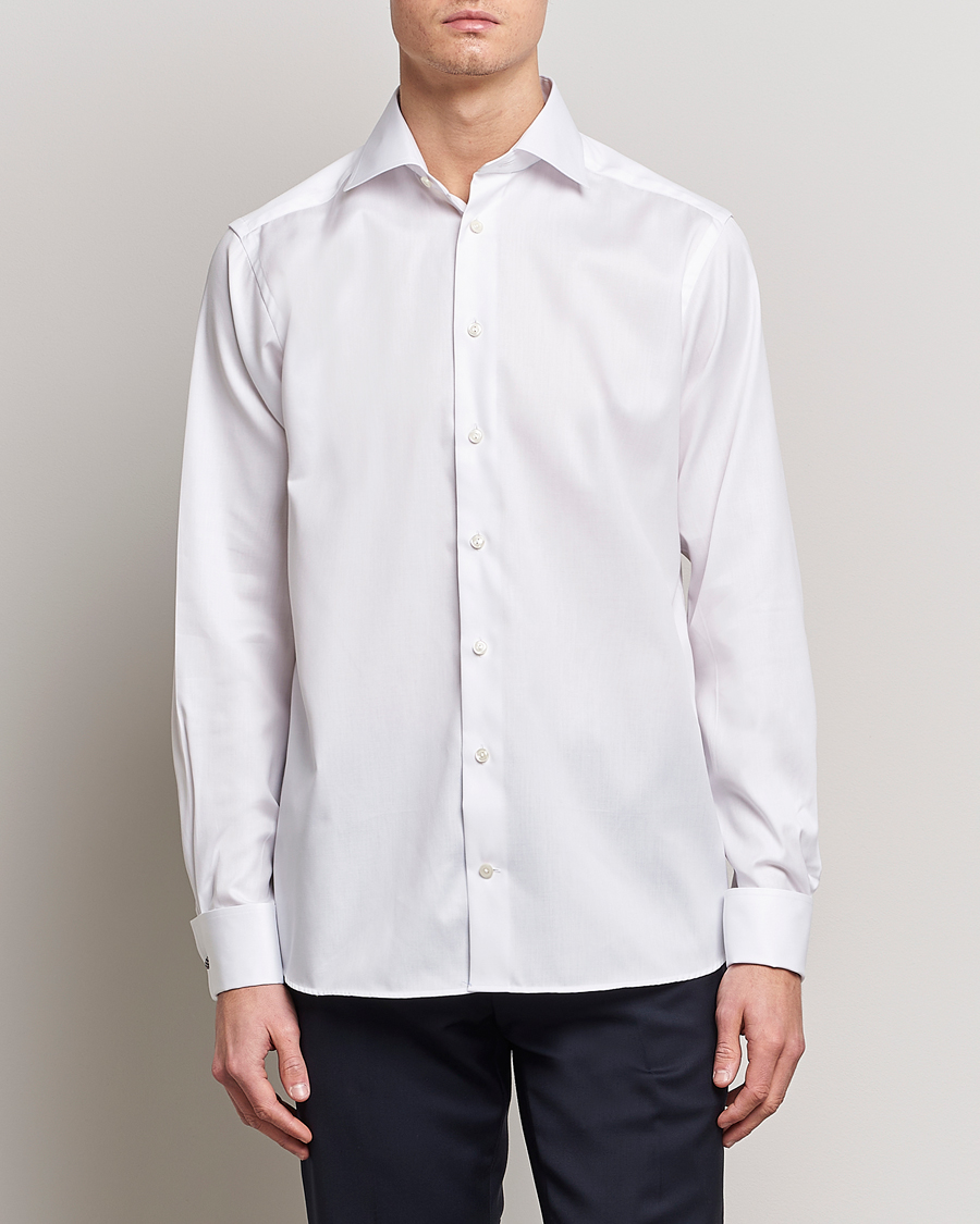 Uomini | Camicie | Eton | Contemporary Fit Shirt Double Cuff White