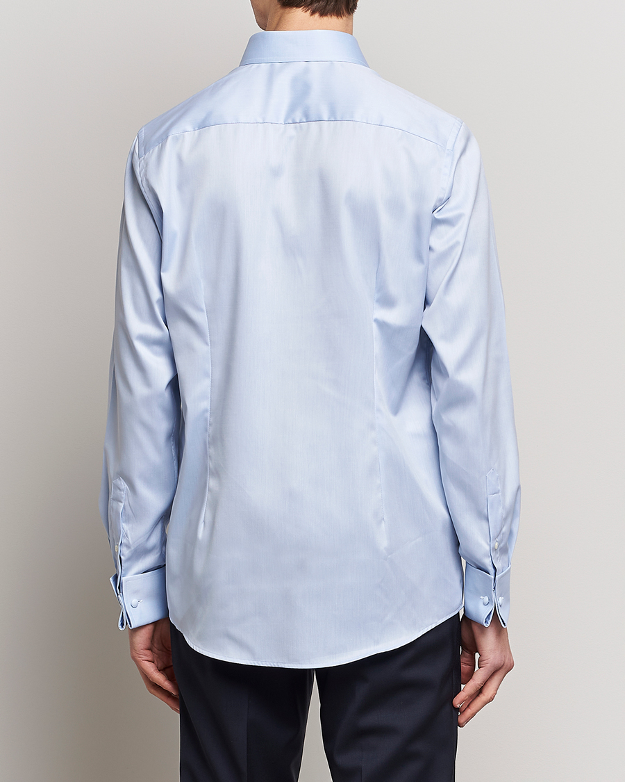 Uomini | Camicie | Eton | Contemporary Fit Shirt Double Cuff Blue