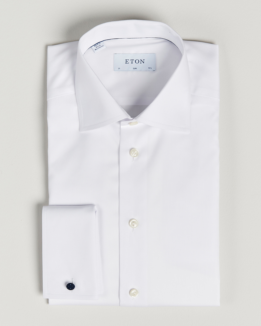 Uomini | Camicie | Eton | Slim Fit Shirt Double Cuff White