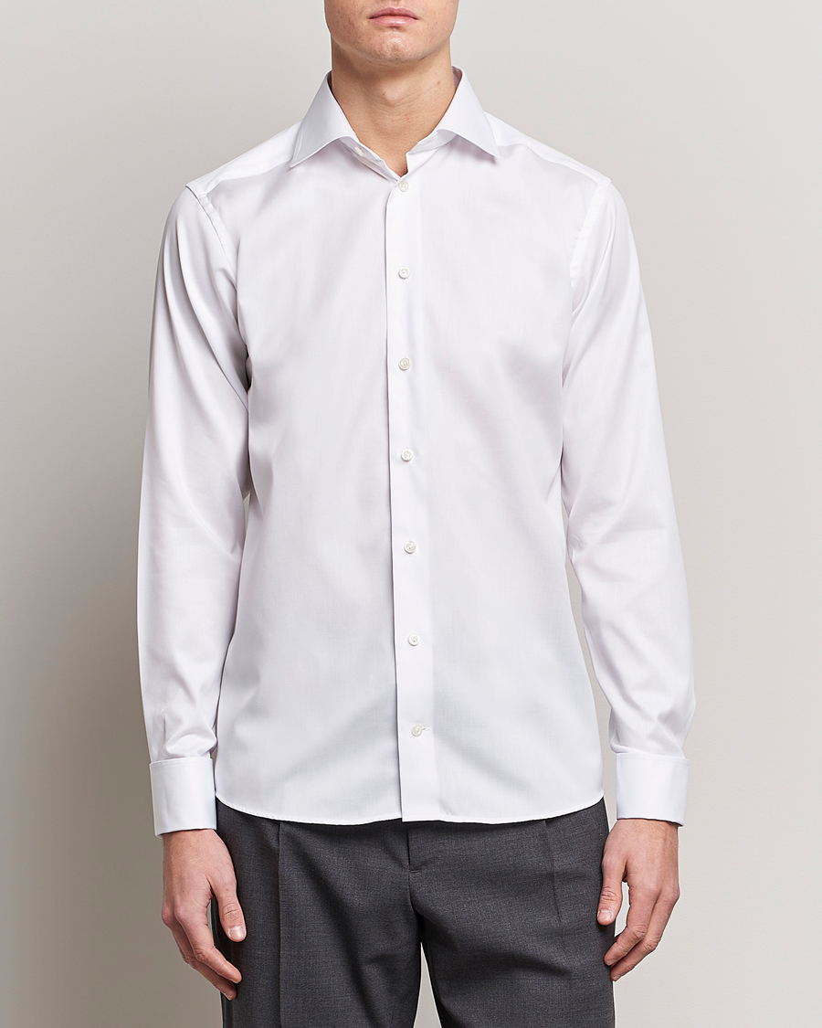 Uomini | Camicie | Eton | Slim Fit Shirt Double Cuff White