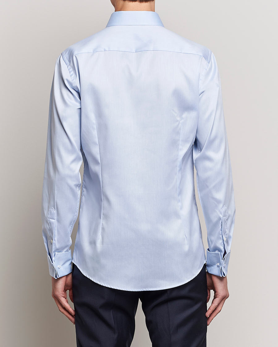 Uomini | Camicie | Eton | Slim Fit Shirt Double Cuff Blue