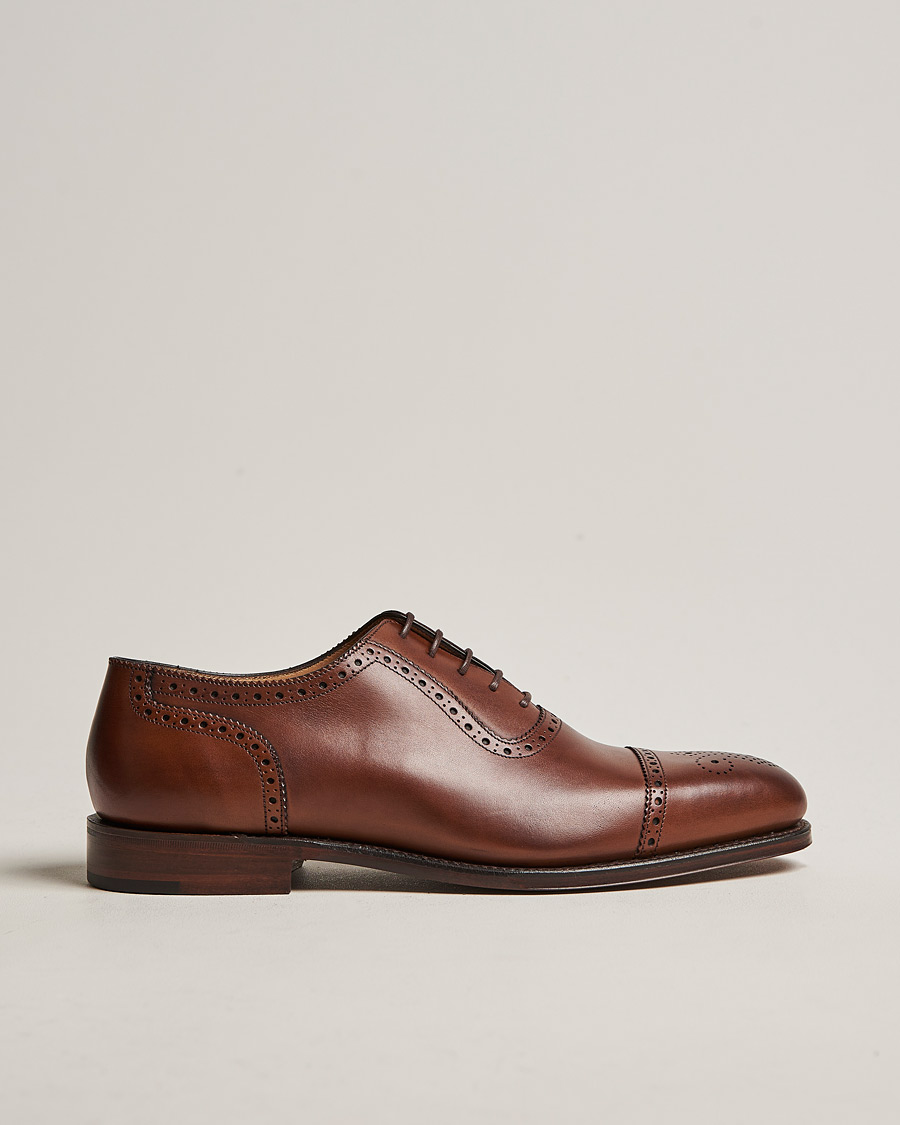 Uomini | Loake 1880 Strand Brogue Mahogany Burnished Calf | Loake 1880 | Strand Brogue Mahogany Burnished Calf