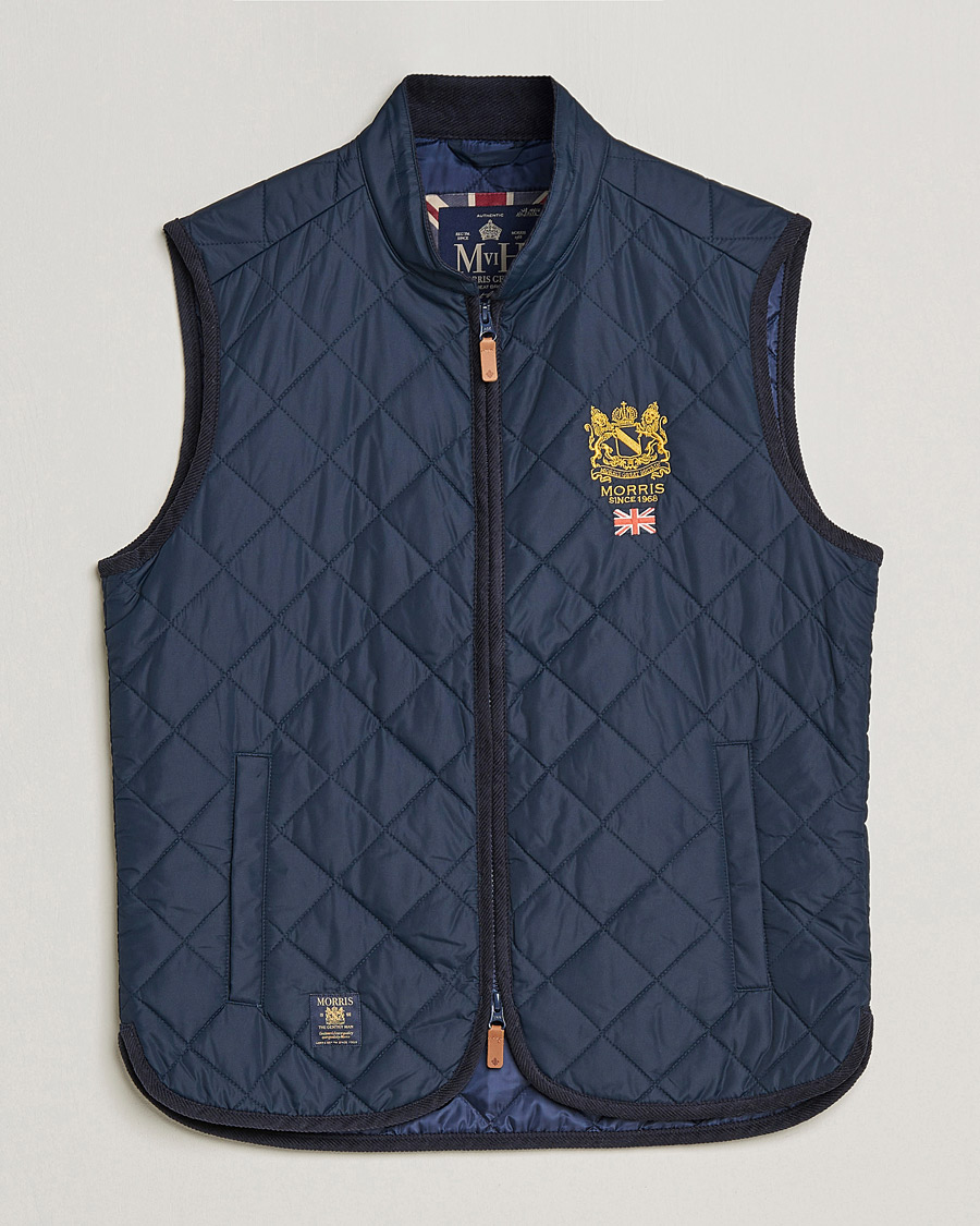 Uomini | Gilet | Morris | Trenton Quilted Vest Old Blue