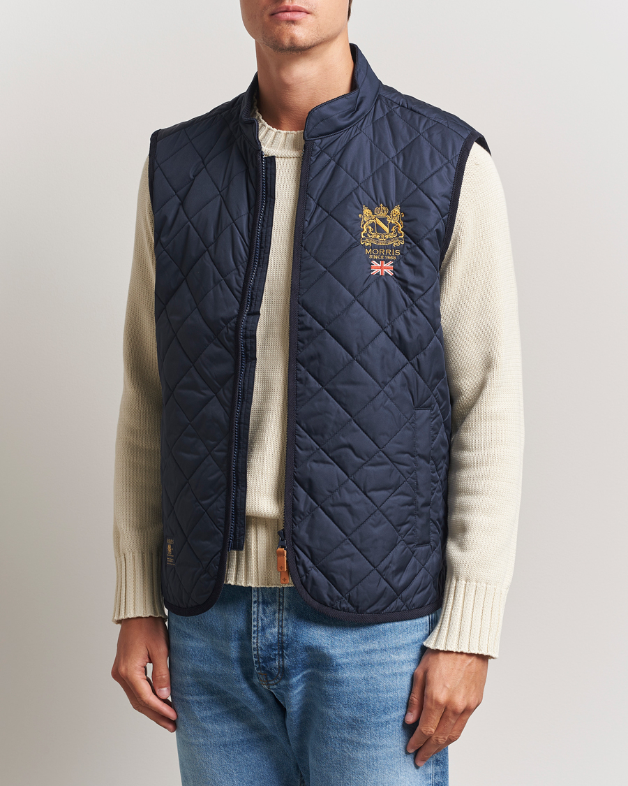 Uomini | Gilet | Morris | Trenton Quilted Vest Old Blue