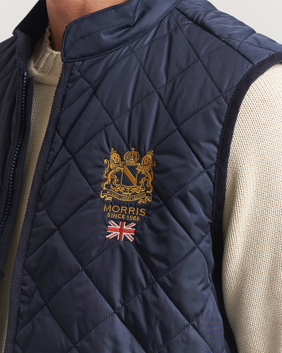 Uomini | Gilet | Morris | Trenton Quilted Vest Old Blue