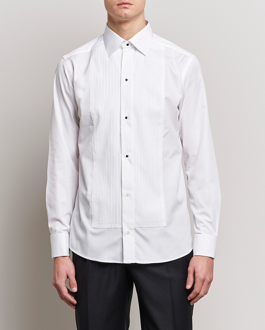 Uomini | Camicie | Eton | Slim Fit Tuxedo Shirt Black Ribbon White 38 - S